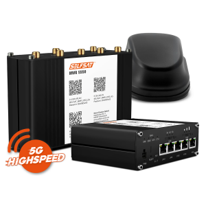 SELFSAT MWR 5550 (4G / LTE / 5G & WLAN-internetrouter tot 3,3 Gbps incl. 5G-dakantenne